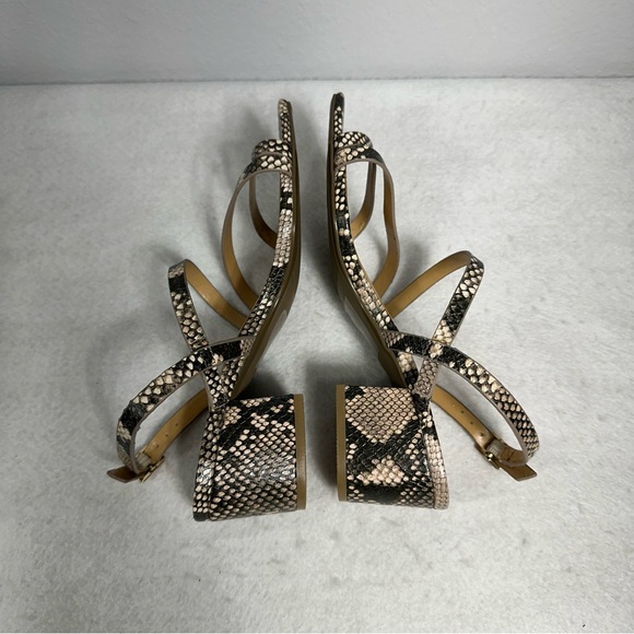 LC Lauren Conrad Shoes Size 7.5 Women's Sandals Snakeskin Heels Strappy … - Picture 7 of 10